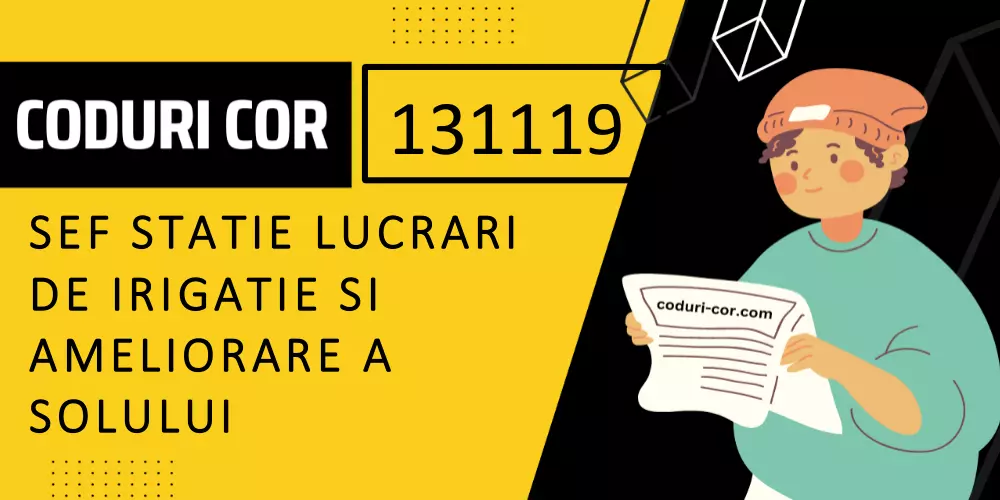 Cod COR sef statie lucrari de irigatie si ameliorare a solului