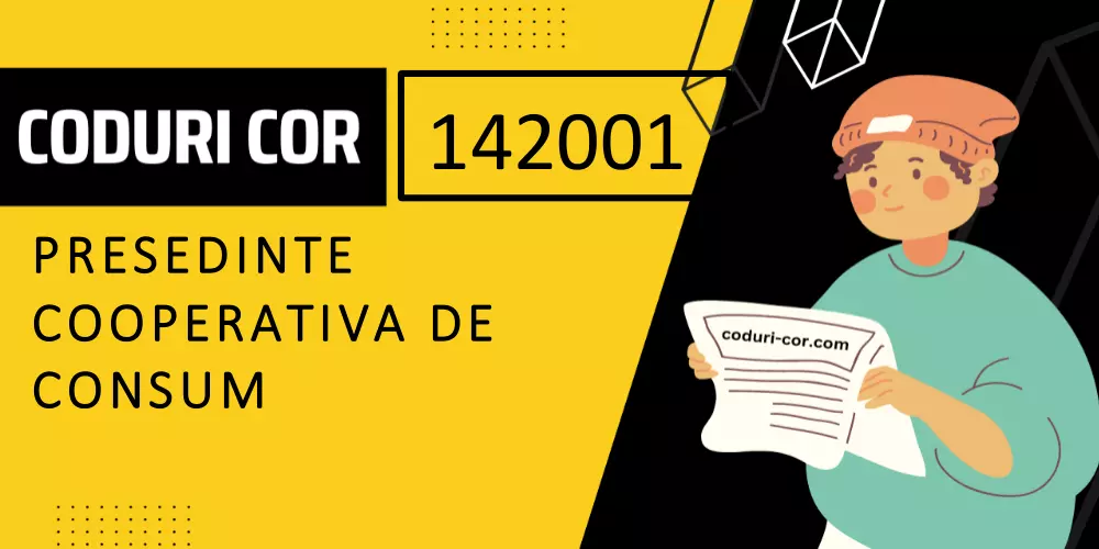 Cod COR presedinte cooperativa de consum