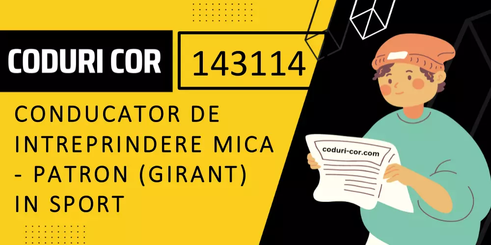 Cod COR conducator de intreprindere mica - patron (girant) in sport