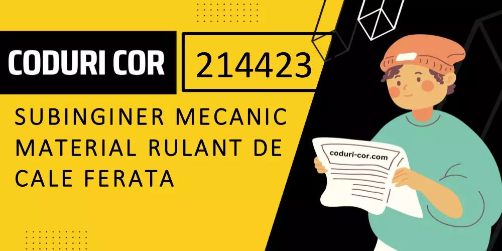 Cod COR subinginer mecanic material rulant de cale ferata