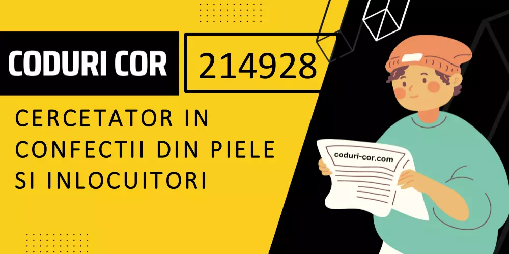 Cod COR cercetator in confectii din piele si inlocuitori