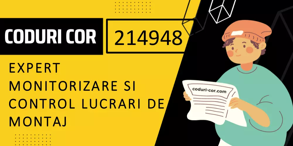 Cod COR expert monitorizare si control lucrari de montaj