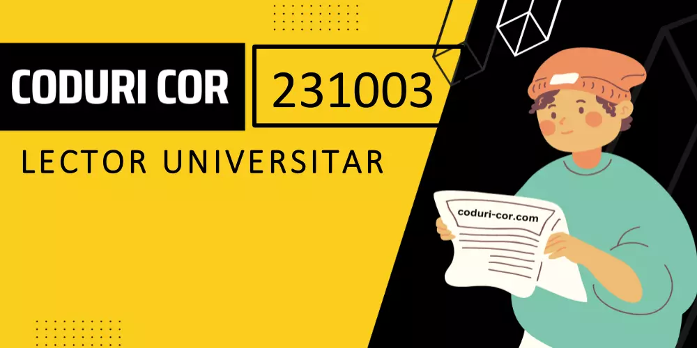 Cod COR lector universitar