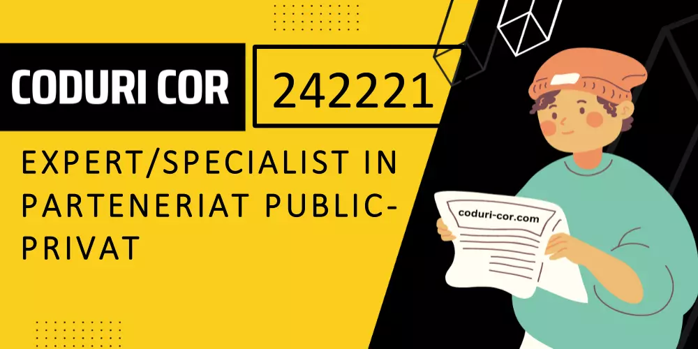 Cod COR expert/specialist in parteneriat public-privat