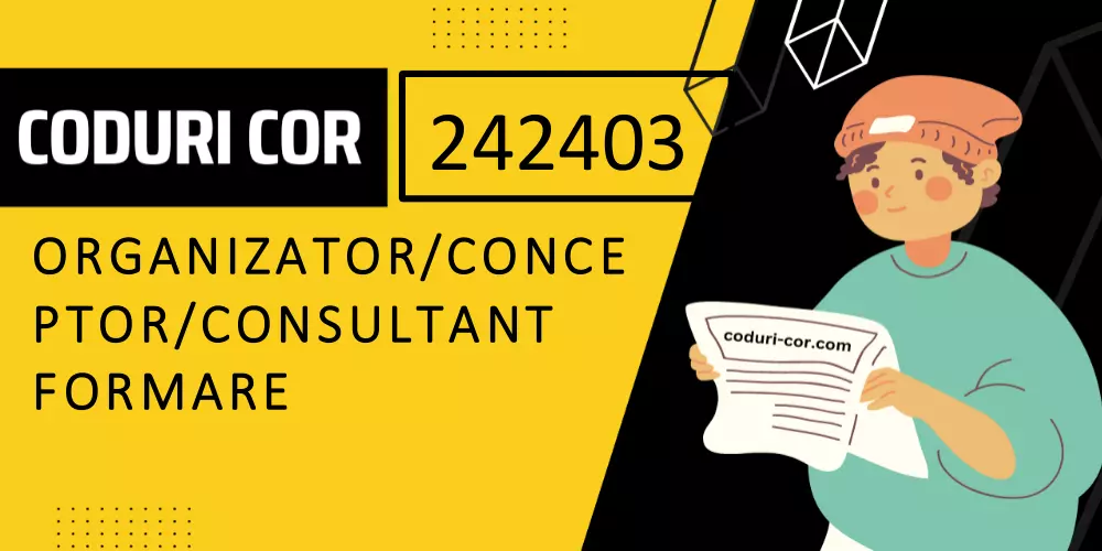 Cod COR organizator/conceptor/consultant formare