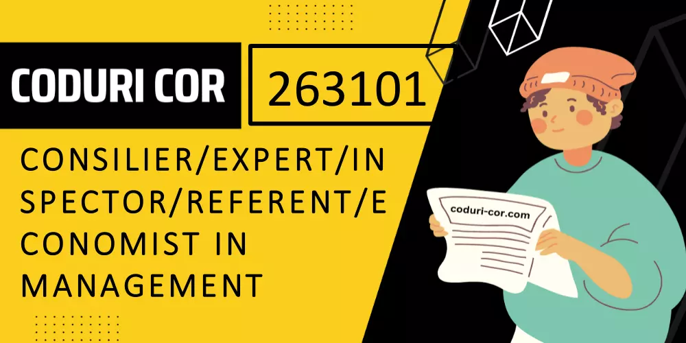 Cod COR consilier/expert/inspector/referent/economist in management