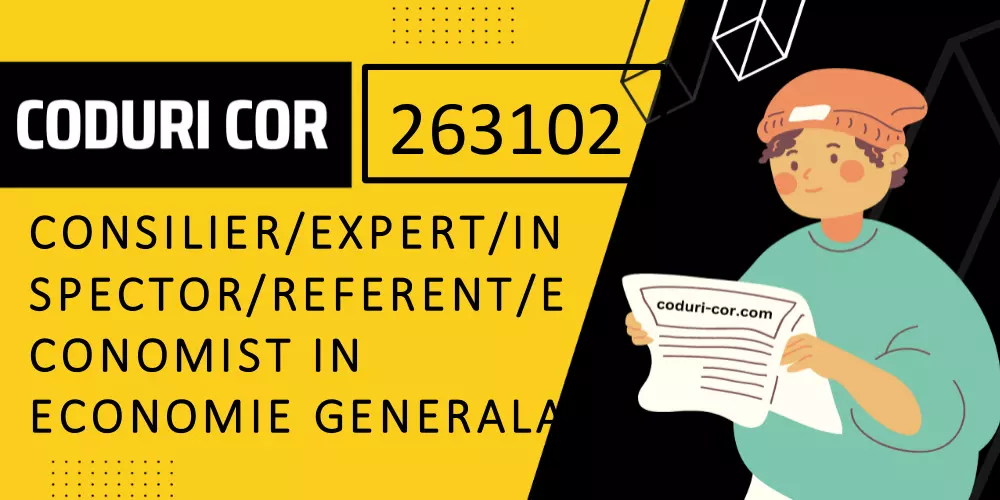 Cod COR consilier/expert/inspector/referent/economist in economie generala