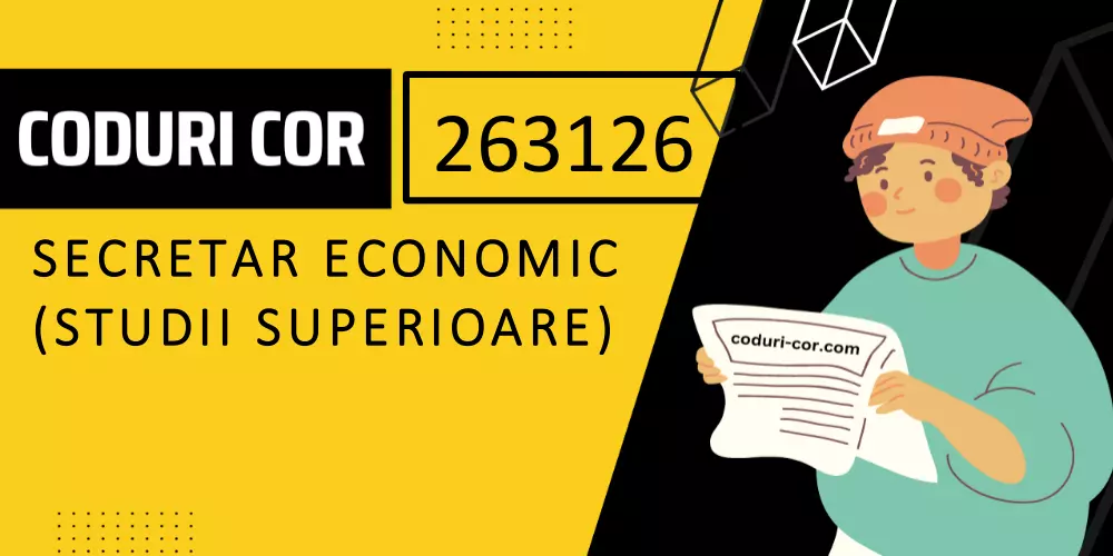 Cod COR secretar economic (studii superioare)