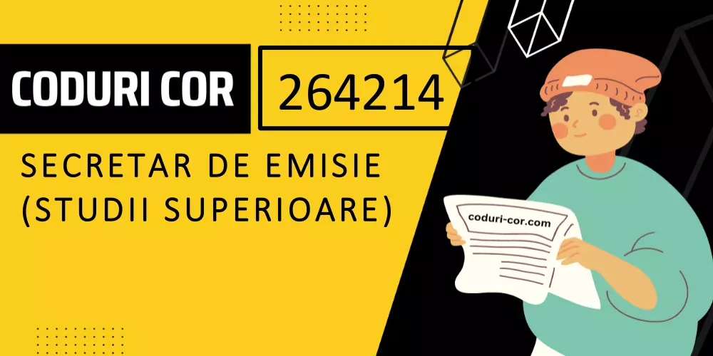 Cod COR secretar de emisie (studii superioare)