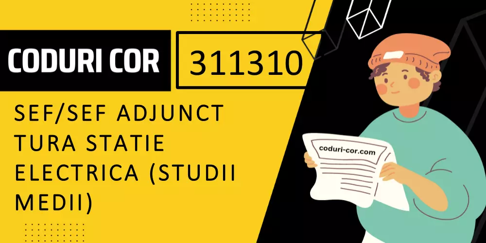 Cod COR sef/sef adjunct tura statie electrica (studii medii)