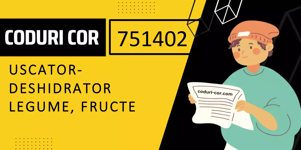 Cod COR uscator-deshidrator legume, fructe