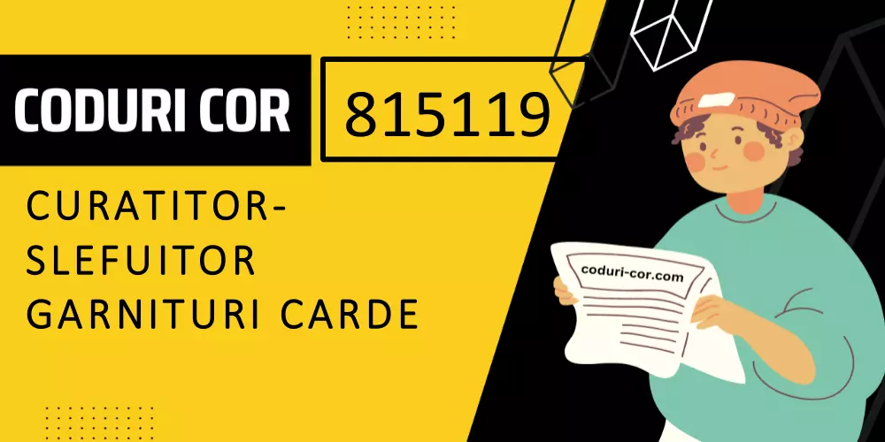 Cod COR curatitor-slefuitor garnituri carde
