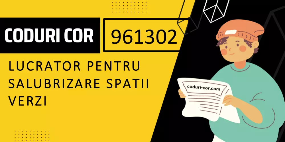 Cod COR lucrator pentru salubrizare spatii verzi
